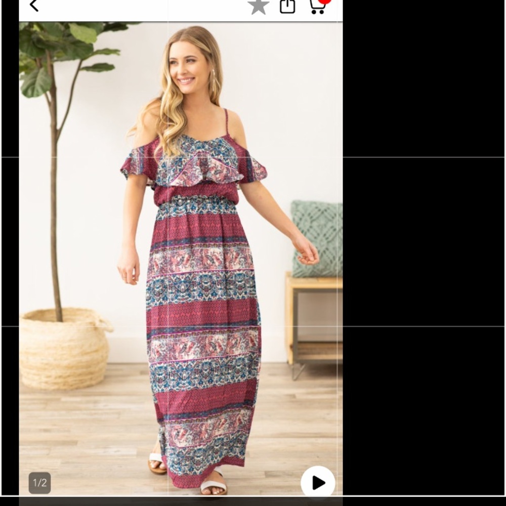 Mauve Maxi Dress / My Endless Love Dress in Mauve / Off The Shoulder Maxi Dress